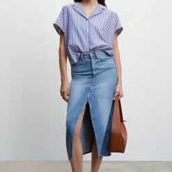 Mango Stripe Shirt 10 Mango Stripe Shirt -Mango popular store mango 4497 8436536 4