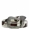 Mango Animal Print Leather Belt