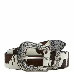 Mango Animal Print Leather Belt