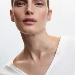 Mango V-Neck Cotton T-Shirt -Mango popular store mango 4516 5436536 12