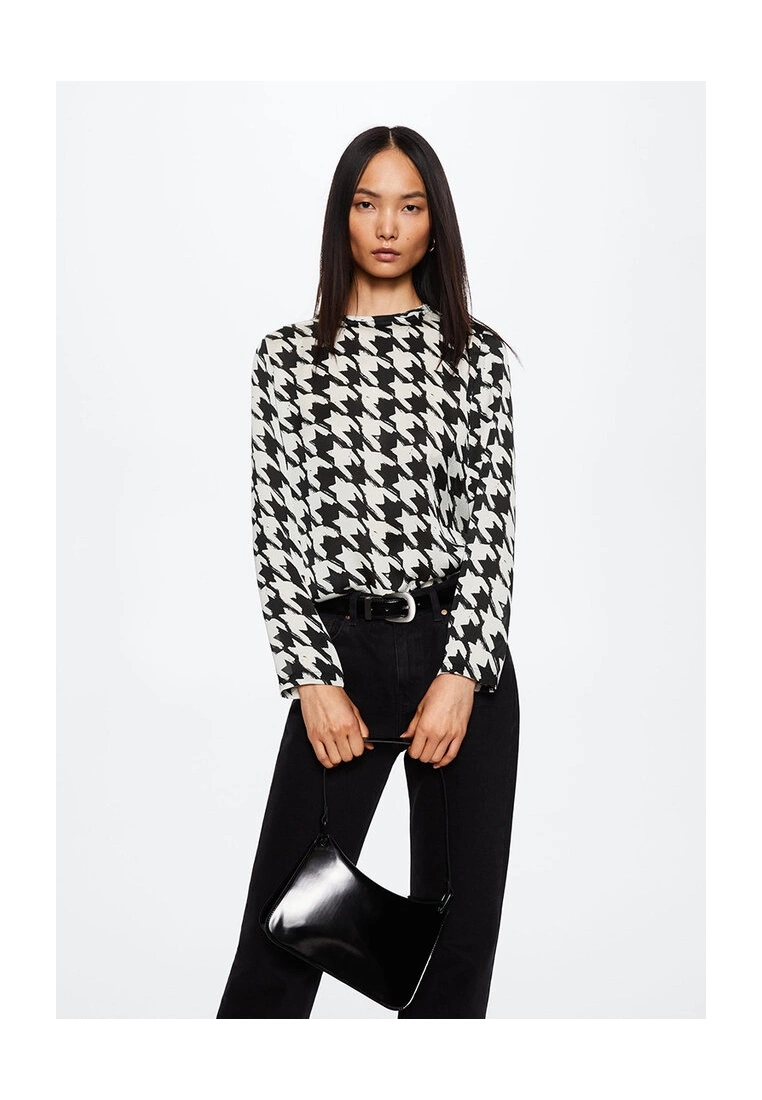 Mango Houndstooth Blouse 3 Mango Houndstooth Blouse
