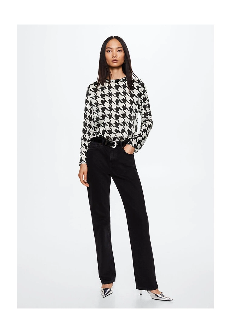 Mango Houndstooth Blouse 6 Mango Houndstooth Blouse - Image 4