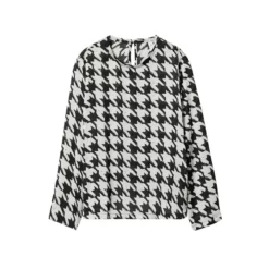 Mango Houndstooth Blouse 11 Mango Houndstooth Blouse -Mango popular store mango 4528 4526626 5