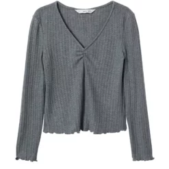 Mango Long-Sleeve T-Shirt with Ruffles 15 Mango Long-Sleeve T-Shirt with Ruffles -Mango popular store mango 4651 2416336 7