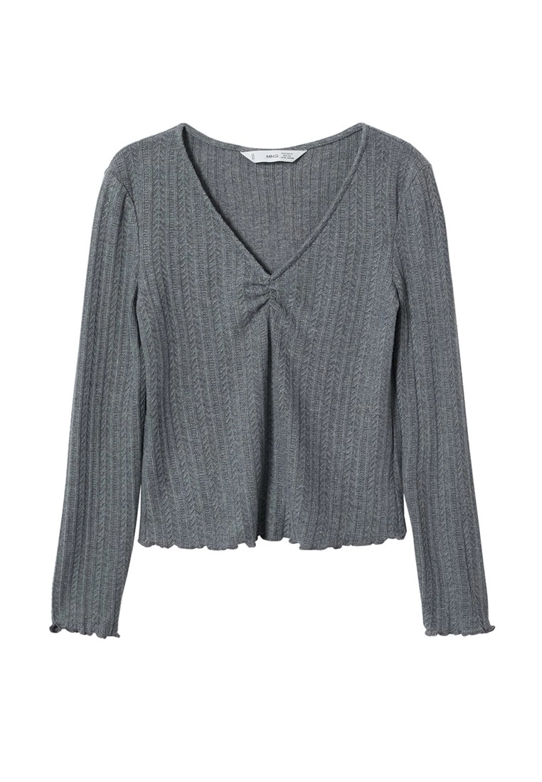 Mango Long-Sleeve T-Shirt with Ruffles 9 Mango Long-Sleeve T-Shirt with Ruffles - Image 7