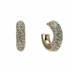 Mango Faceted Crystal Hoop Earrings -Mango popular store mango 4653 7592436 2