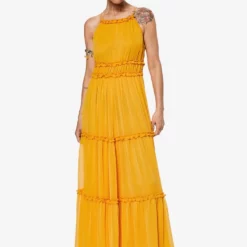 Mango Maxi Ruffles Dress