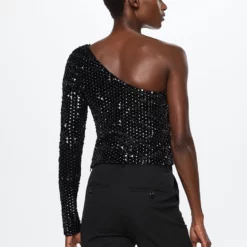 Mango Asymmetrical Sequin T-Shirt 9 Mango Asymmetrical Sequin T-Shirt -Mango popular store mango 4685 2682436 2