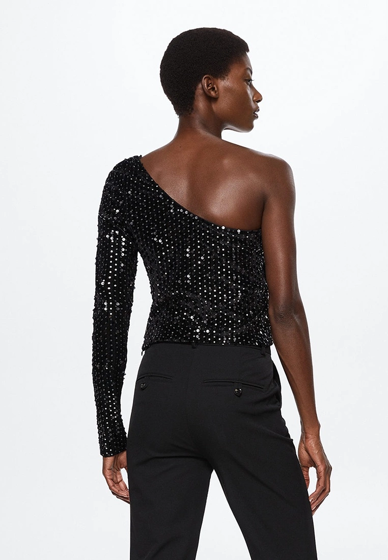 Mango Asymmetrical Sequin T-Shirt 4 Mango Asymmetrical Sequin T-Shirt - Image 2