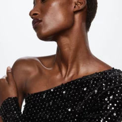 Mango Asymmetrical Sequin T-Shirt 10 Mango Asymmetrical Sequin T-Shirt -Mango popular store mango 4686 2682436 3