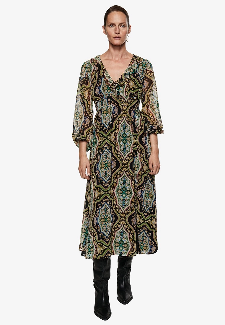 Mango Baroque Print Dress 3 Mango Baroque Print Dress