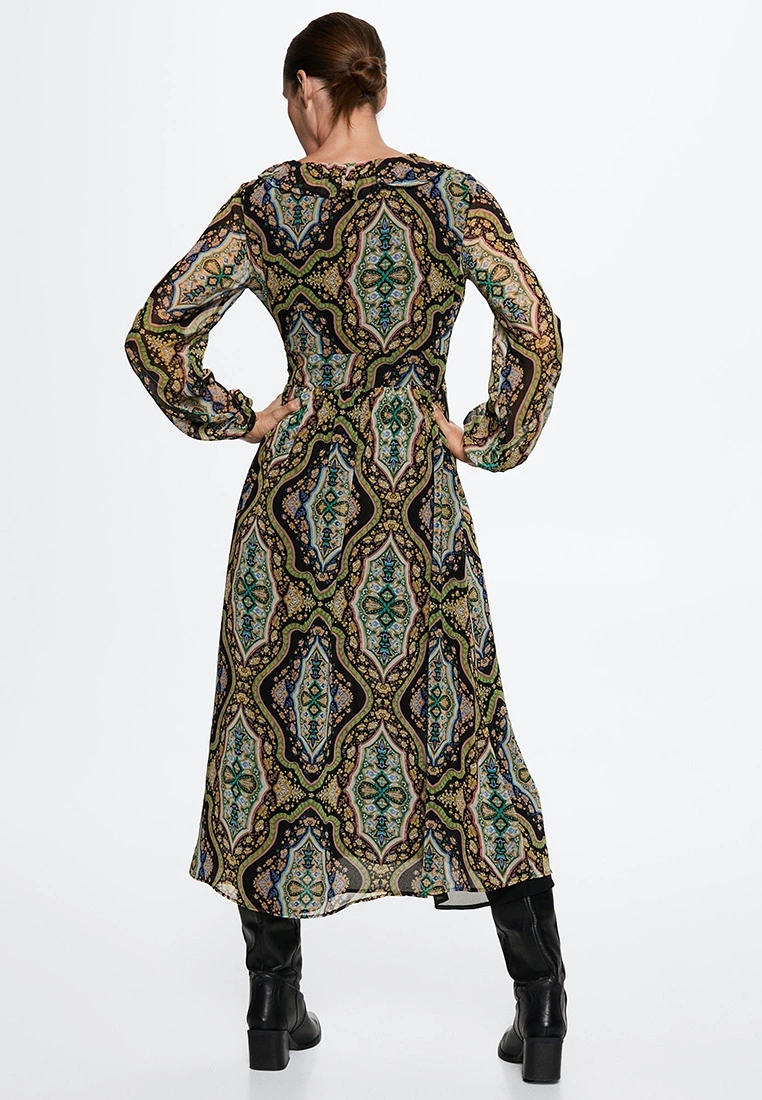 Mango Baroque Print Dress 4 Mango Baroque Print Dress - Image 2