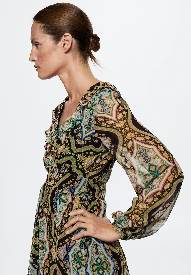 Mango Baroque Print Dress 7 Mango Baroque Print Dress - Image 5