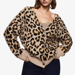 Mango Animal Print Cardigan