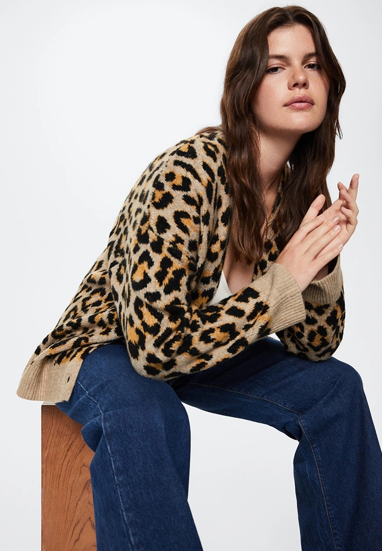 Mango Animal Print Cardigan 4 Mango Animal Print Cardigan - Image 2