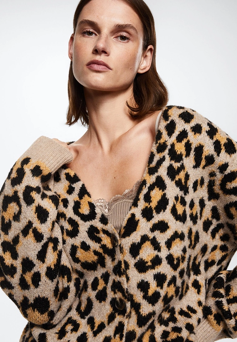 Mango Animal Print Cardigan 6 Mango Animal Print Cardigan - Image 4