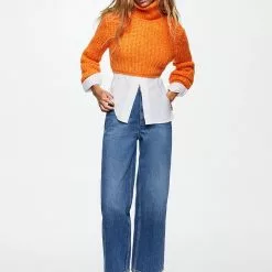 Mango Knitted Cropped Sweater -Mango popular store mango 4753 0281036 4