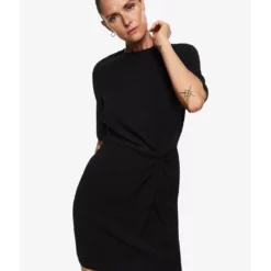 Mango Ruched Detail Dress