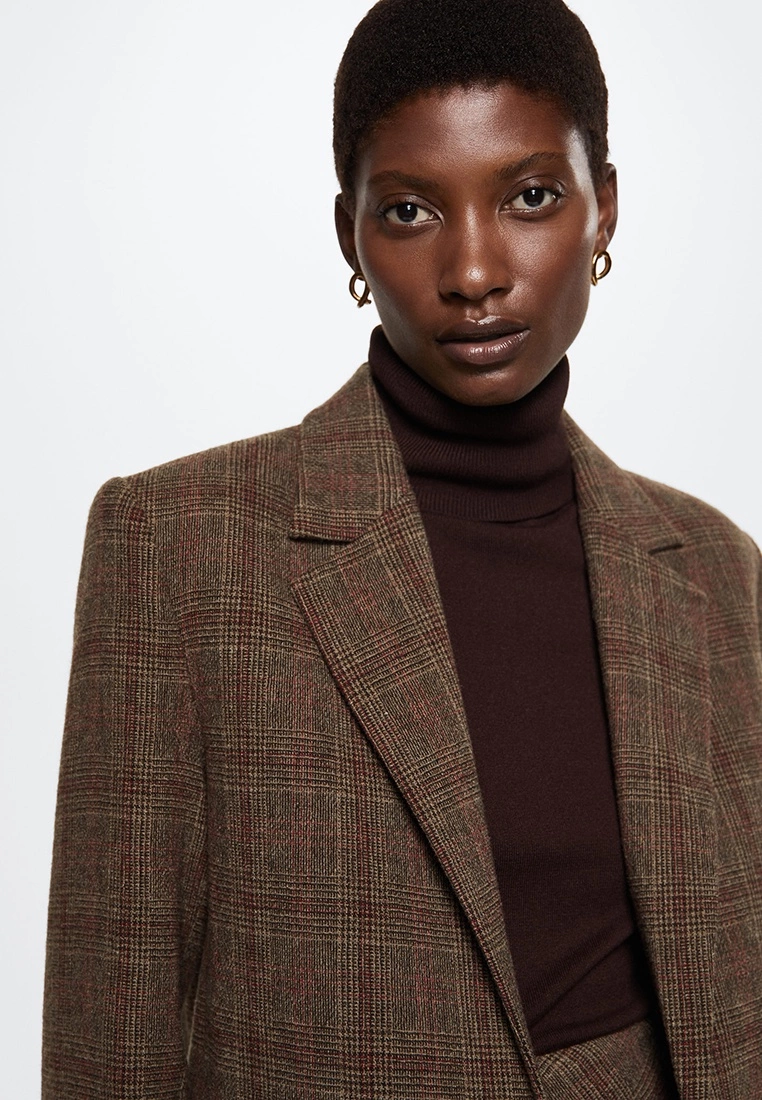 Mango Check Suit Blazer 6 Mango Check Suit Blazer - Image 4