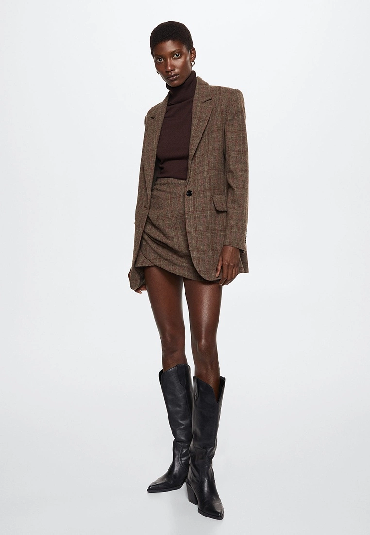 Mango Check Suit Blazer 7 Mango Check Suit Blazer - Image 5