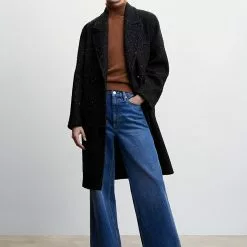 Mango Marbled Double Breasted Coat -Mango popular store mango 4782 1336336 5