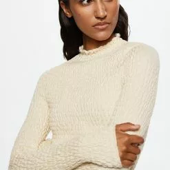 Mango Perkins Neck Pucker Sweater -Mango popular store mango 4792 1917336 3