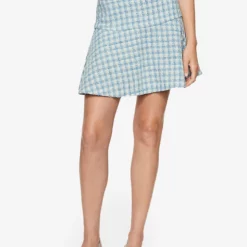 Mango Check Tweed Skirt