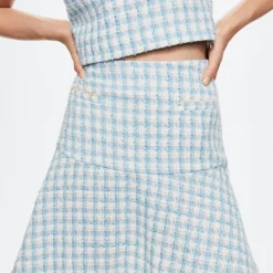 Mango Check Tweed Skirt -Mango popular store mango 4809 5236336 3