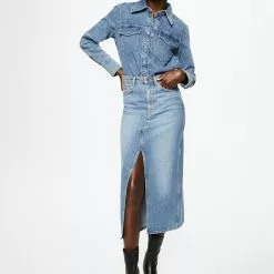 Mango Cotton Denim Shirt -Mango popular store mango 4816 7971036 7