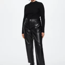 Mango High Collar Ribbed Knit Sweater -Mango popular store mango 4836 0471036 6