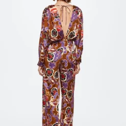 Mango Printed Satin Jumpsuit 10 Mango Printed Satin Jumpsuit -Mango popular store mango 4871 8281036 2