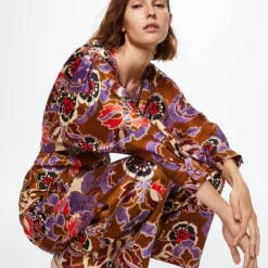 Mango Printed Satin Jumpsuit 12 Mango Printed Satin Jumpsuit -Mango popular store mango 4871 8281036 4