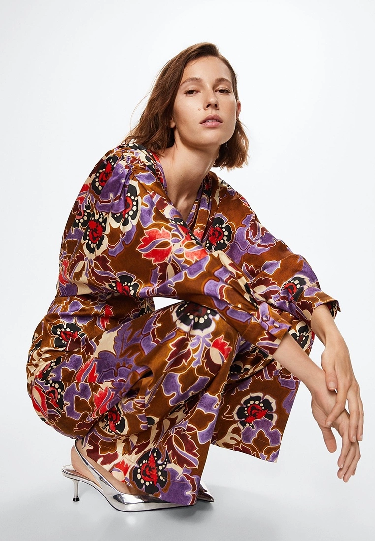 Mango Printed Satin Jumpsuit 6 Mango Printed Satin Jumpsuit - Image 4