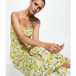 Mango Floral-Print Flowy Dress -Mango popular store mango 4907 8058526 5