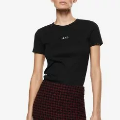 Mango Message Ribbed T-Shirt