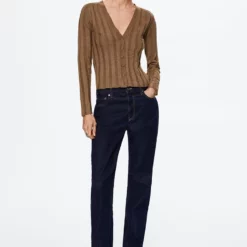 Mango Buttoned Ribbed Cardigan -Mango popular store mango 4941 7181036 5