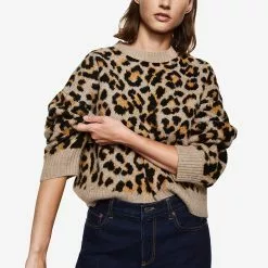 Mango Animal Print Sweater
