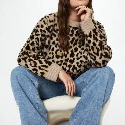 Mango Animal Print Sweater -Mango popular store mango 4958 3080036 6