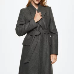 Mango Long Lapel Coat -Mango popular store mango 4960 0561036 5