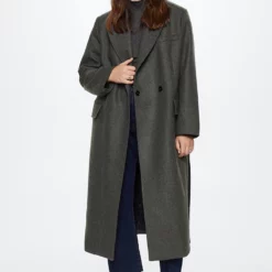 Mango Long Lapel Coat -Mango popular store mango 4960 0561036 6