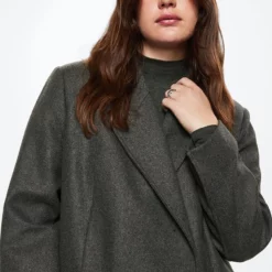 Mango Long Lapel Coat -Mango popular store mango 4960 0561036 7