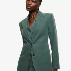 Mango Micro Corduroy Structured Blazer
