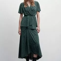 Mango Jacquard Flowy Blouse 14 Mango Jacquard Flowy Blouse -Mango popular store mango 4990 6732636 6