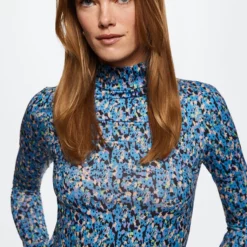 Mango Printed Turtleneck Top 10 Mango Printed Turtleneck Top -Mango popular store mango 4999 5180036 3