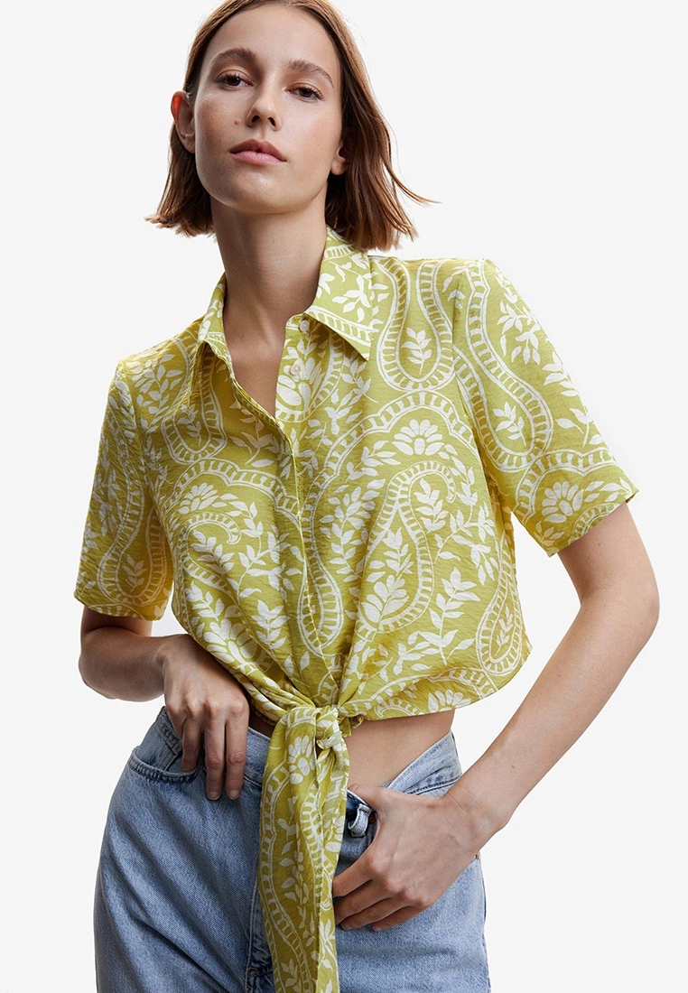 Mango Knot Printed Shirt 3 Mango Knot Printed Shirt