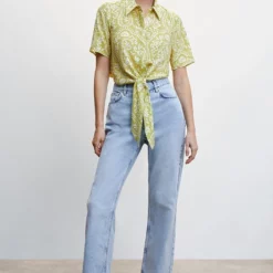 Mango Knot Printed Shirt 12 Mango Knot Printed Shirt -Mango popular store mango 5006 1662636 5