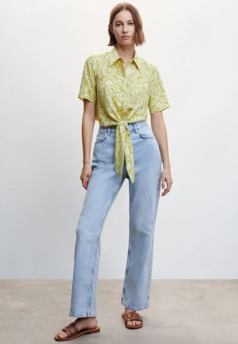 Mango Knot Printed Shirt 7 Mango Knot Printed Shirt - Image 5