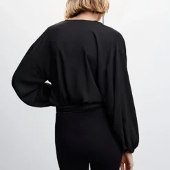 Mango Ruffle Bow Blouse -Mango popular store mango 5007 7532636 2