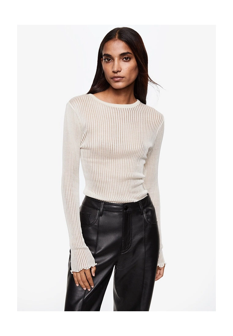 Mango Long Sleeve Silk T-Shirt 3 Mango Long Sleeve Silk T-Shirt