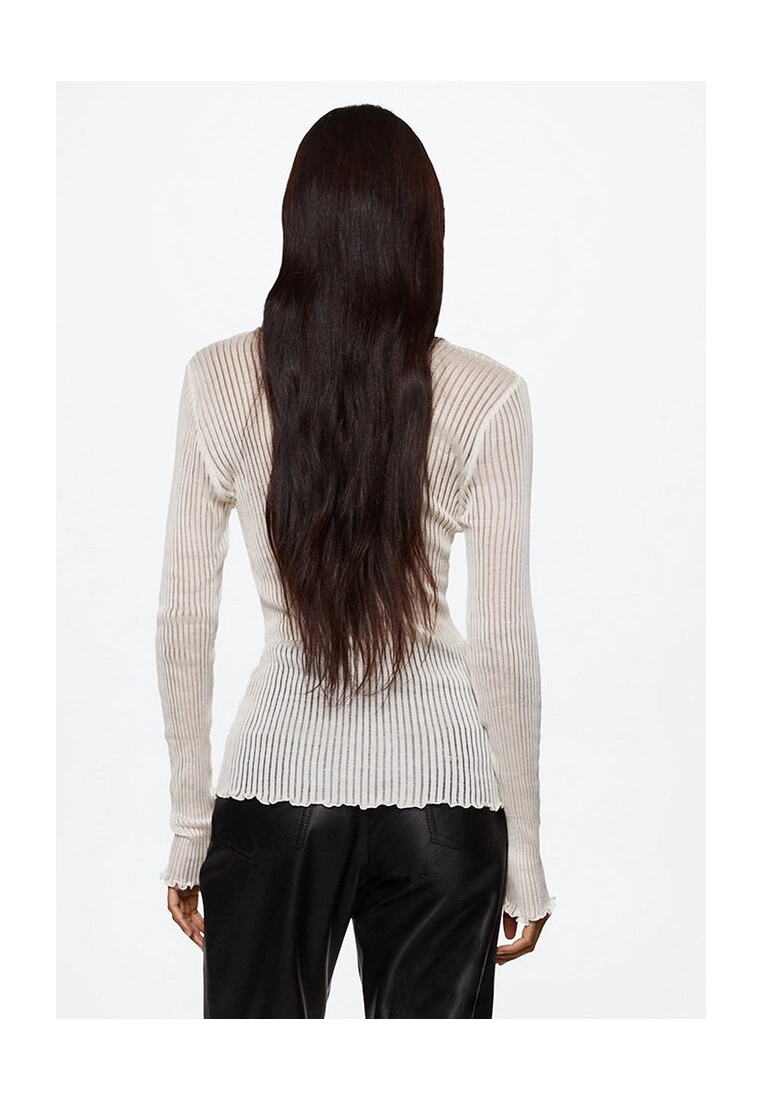 Mango Long Sleeve Silk T-Shirt 4 Mango Long Sleeve Silk T-Shirt - Image 2